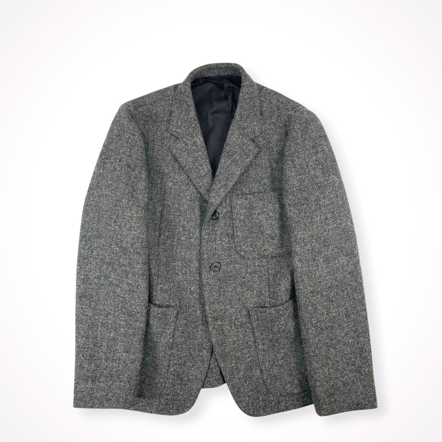 MARGARET HOWELL × HARRIS TWEED / 日本製ツイード3Bジャケット 参考定価：80,000程度 SIZE:S