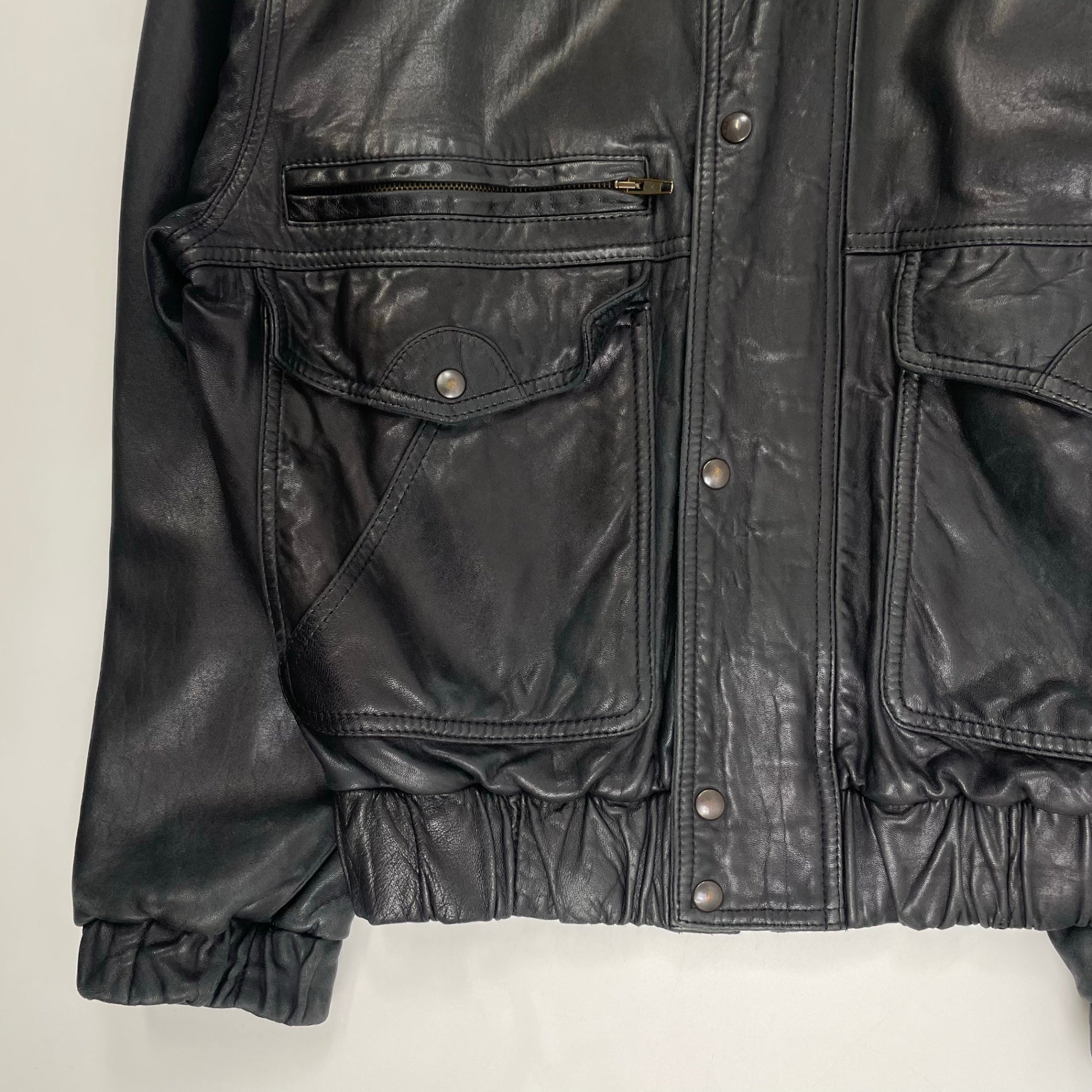 BALLY バリー / ヴィンテージ短丈レザーブルゾン 参考定価：300,000程度 SIZE：46