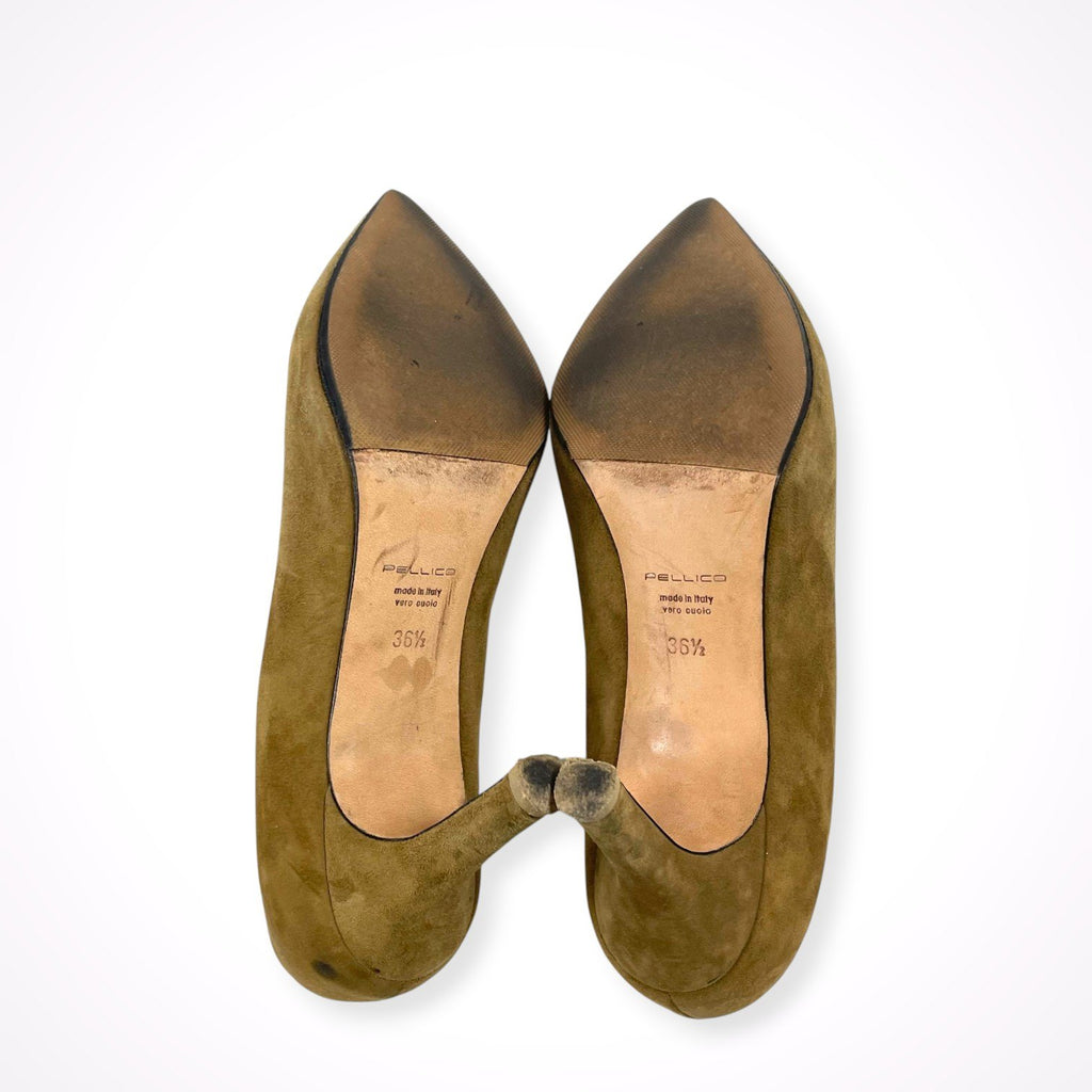 PELLICO / スウェードヒールパンプス 参考定価：50,000程度 SIZE:36 1/2