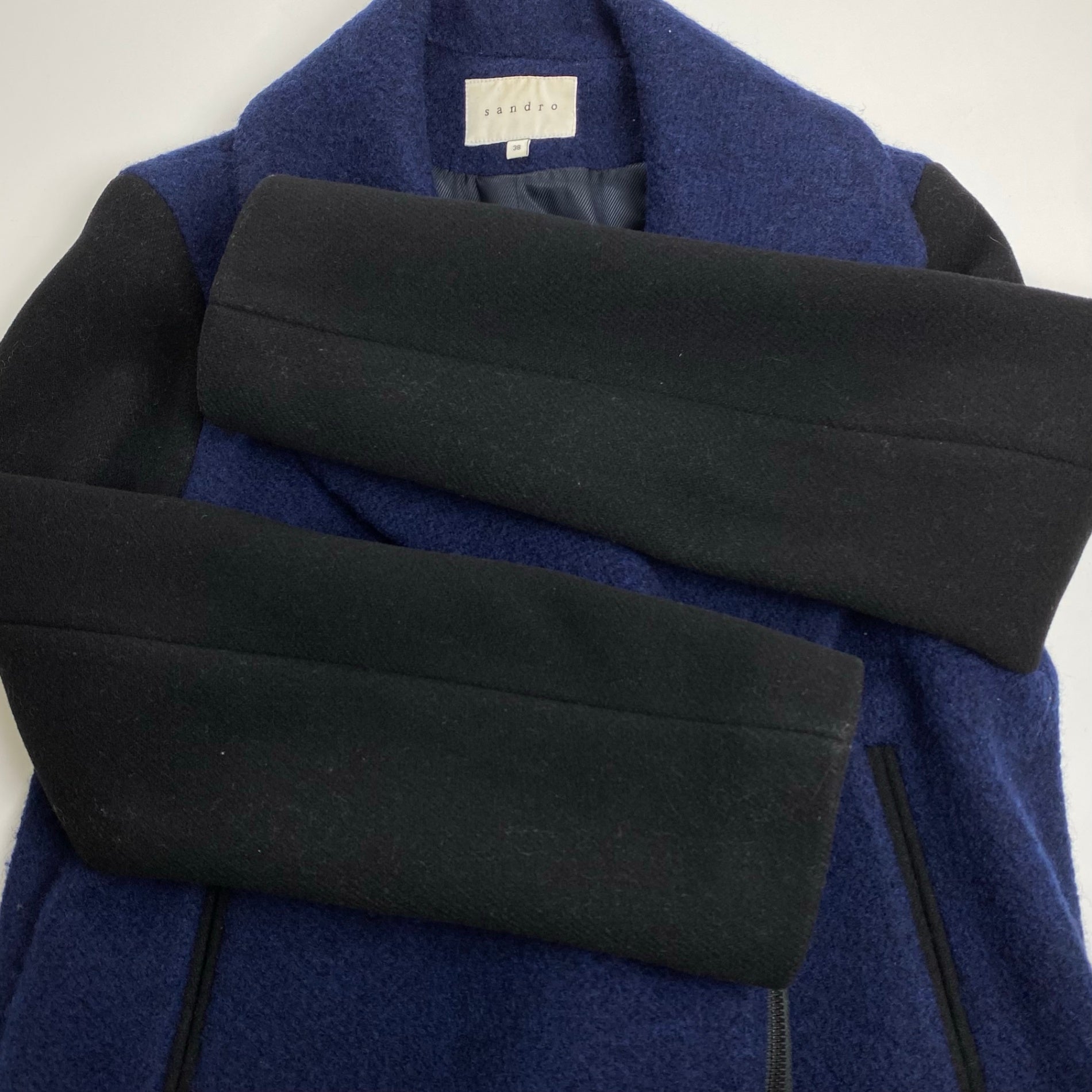 sandro サンドロ / ダブルジップメルトンコート 参考定価：60,000程度 SIZE：38