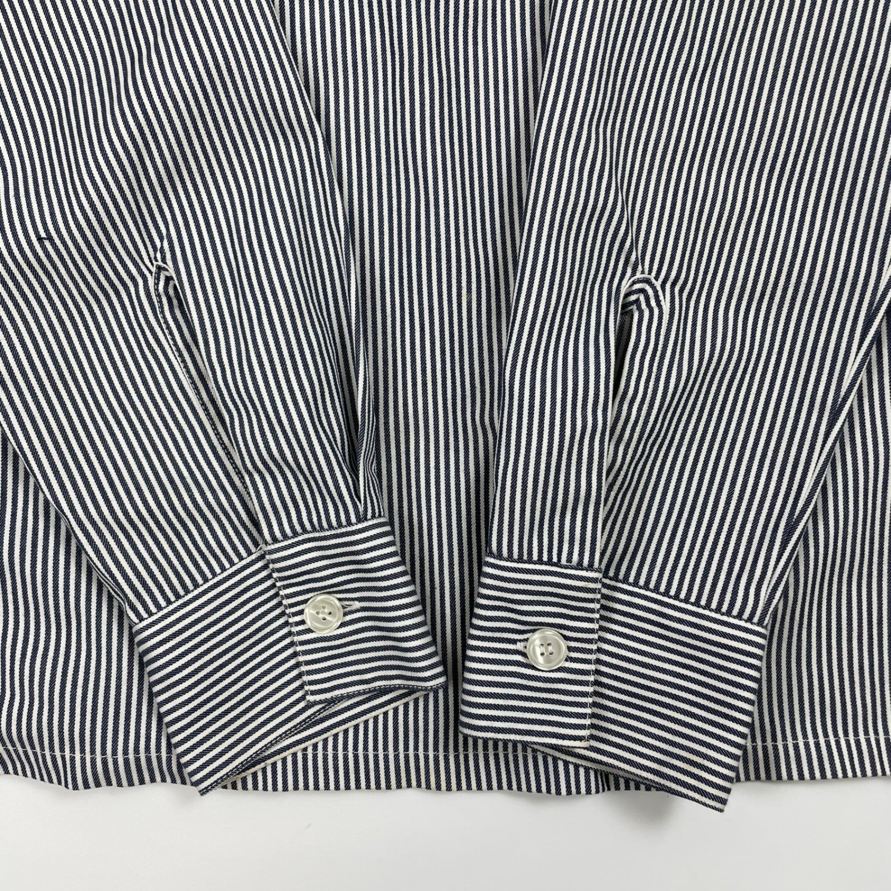 BEN DAVIS ベンデイビス / ハーフジップヒッコリーシャツジャケット 日本製 SIZE：M