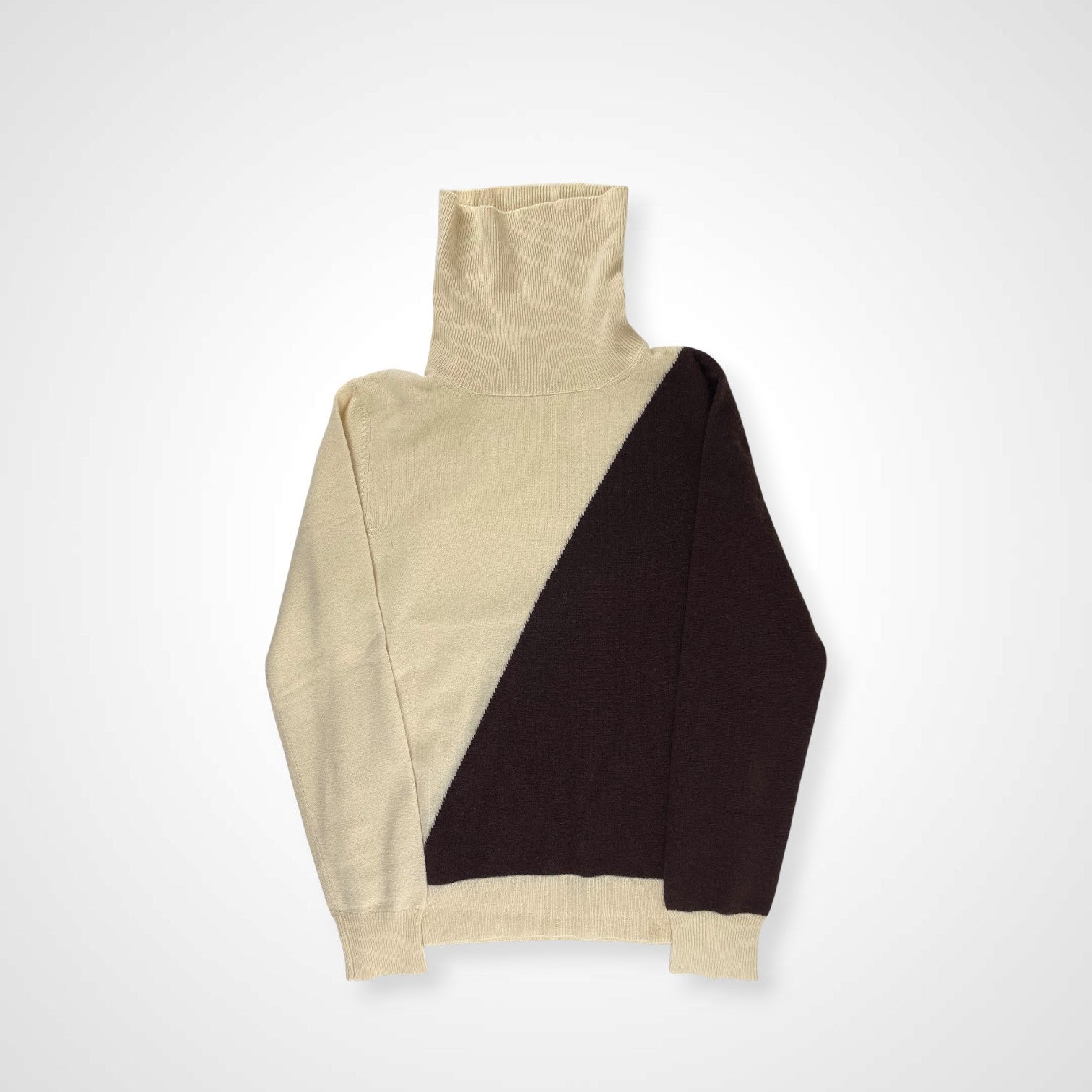 Gianangeli Knitwear Factory ジャンアンジェリ・ニットウェア・ファクトリー / カシミヤタートルネックニット 2トーン SIZE:42