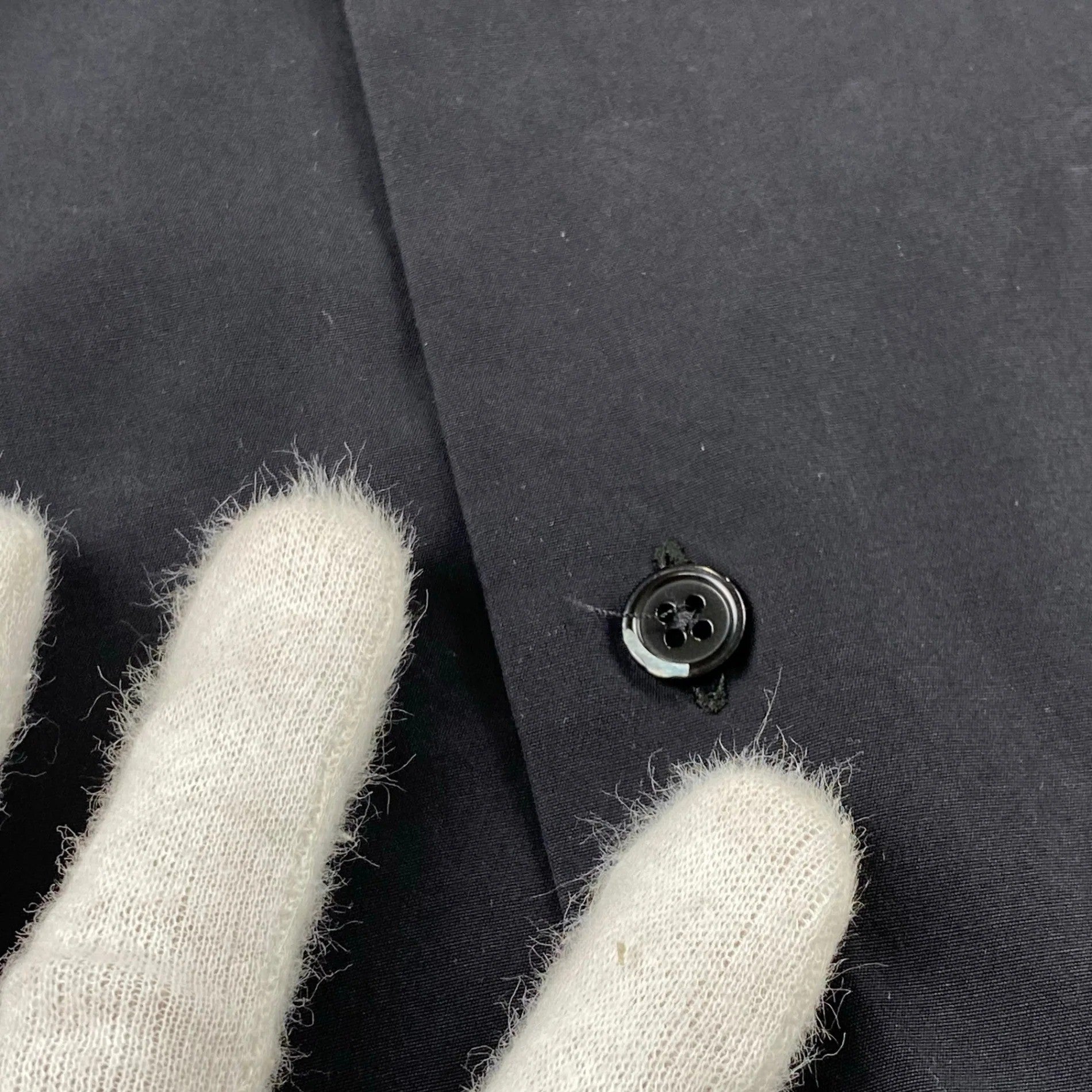 HERMES エルメス / スタンドカラー シャツ セリエボタン 変形デザイン SIZE：39（M程度）