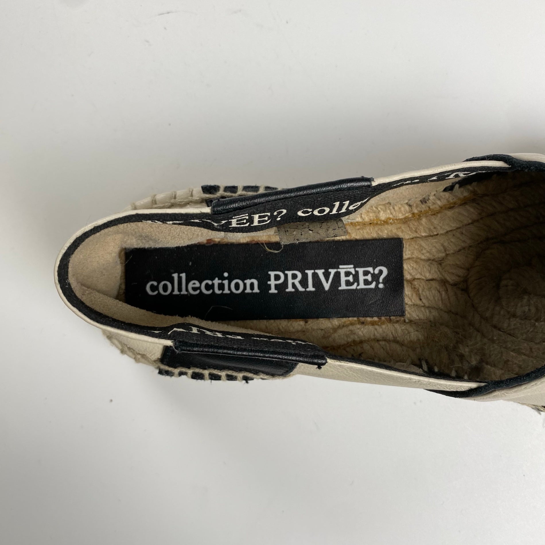 collection PRIVEE? コレクション プリヴェ / レザー ボーダー エスパドリーユ H.P FRANCE取扱い 参考定価：30,000程度 SIZE：35