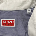 【正規代理店 鑑定済】 KENZO PARIS ケンゾーパリ / BOKE FLOWER ボケ フラワー シャツ クレリック タブカラー ストライプ 参考定価：60,000程度