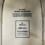 Maison MIHARA YASUHIRO / HANK VL OG Sole Canvas Low-top Sneaker 参考定価：32,000+tax SIZE:43