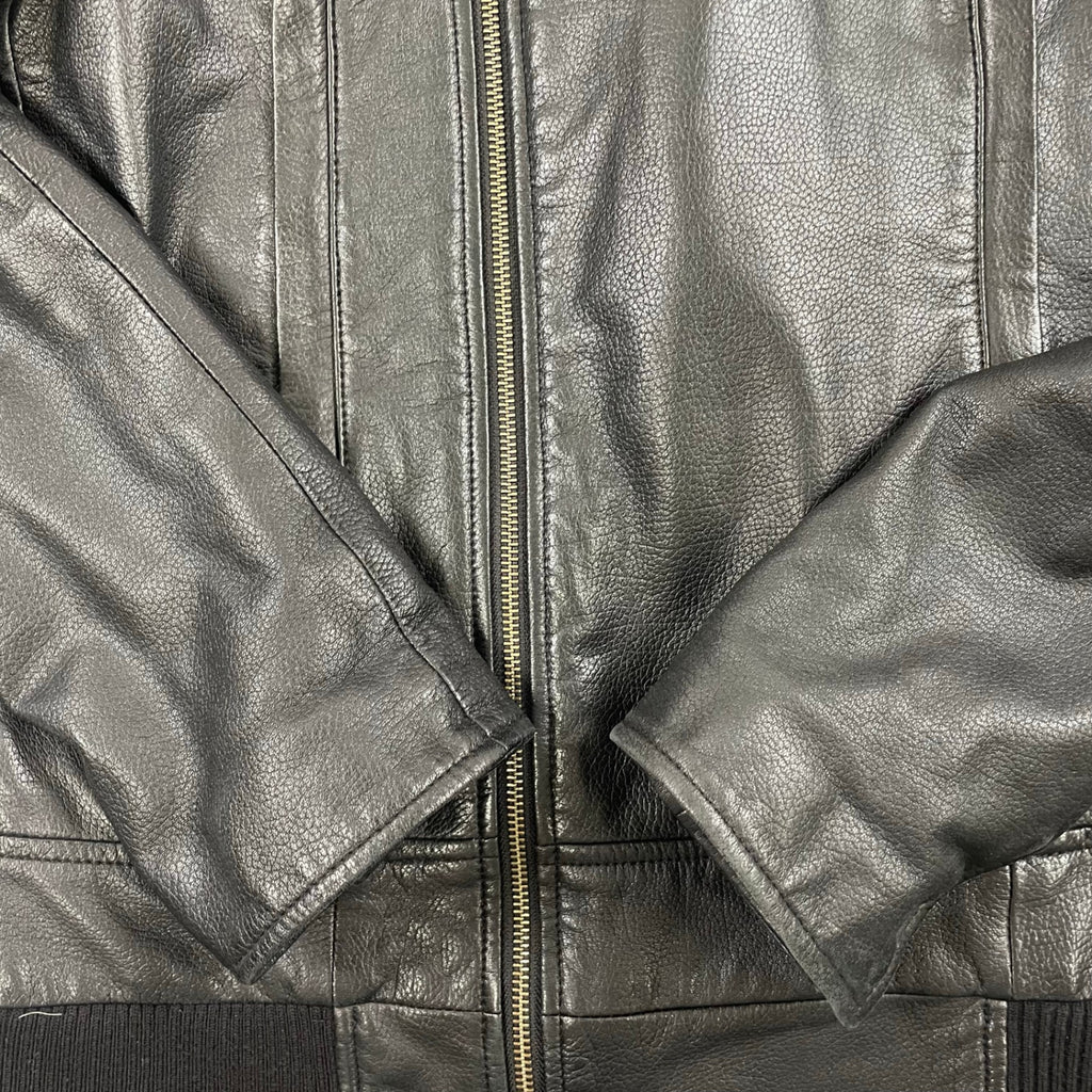 HELMUT LANG / アシンメトリーレザーフーディ 09年製 SIZE:S