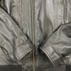 HELMUT LANG / アシンメトリーレザーフーディ 09年製 SIZE:S