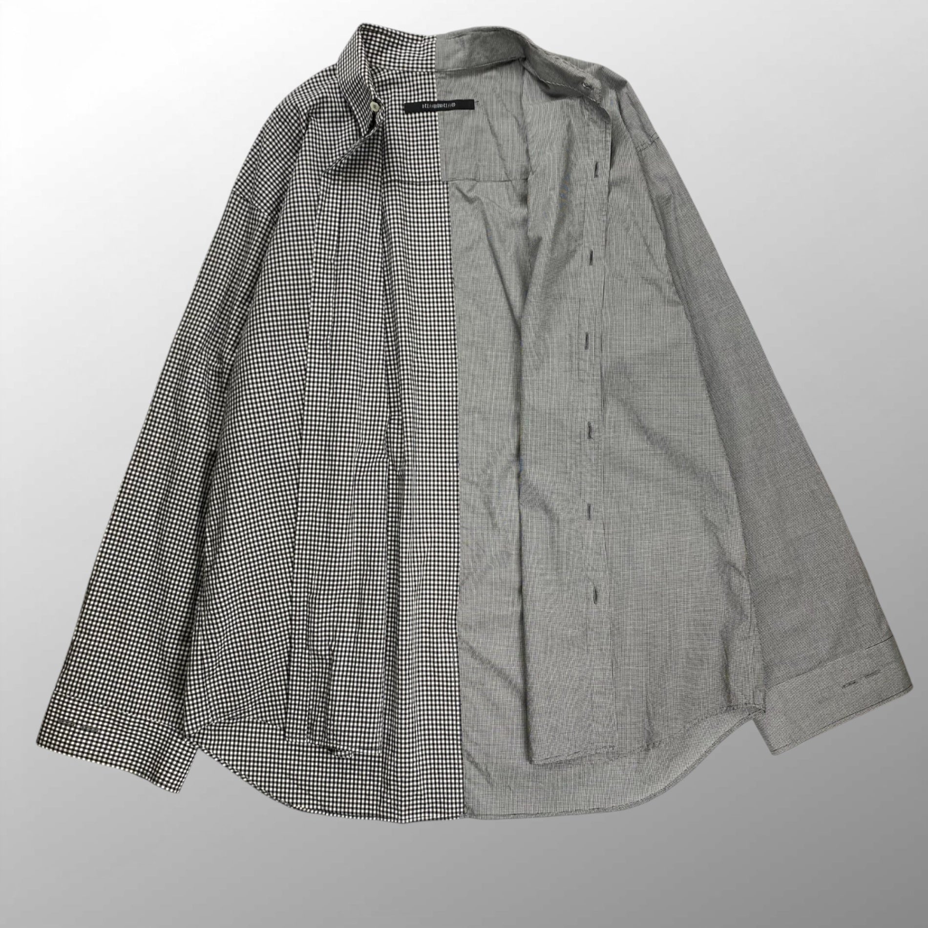 DRESSEDUNDRESSED ドレスドアンドレスド / PINSTRIPE COLOR BLOCK SHIRT 切替ビッグシャツ SIZE:2