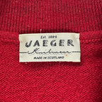 JAEGER イエガー VINTAGE ヴィンテージ / ラムウール ニットポロ MADE IN SCOTLAND SIZE：M-L程度