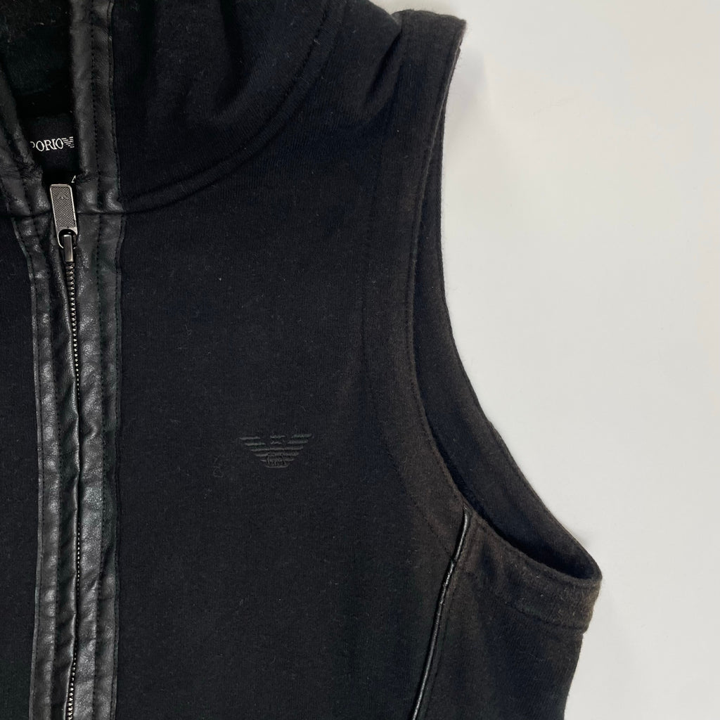 EMPORIO ARMANI エンポリオ アルマーニ / アーカイブフーディーベスト ブラック SIZE:44