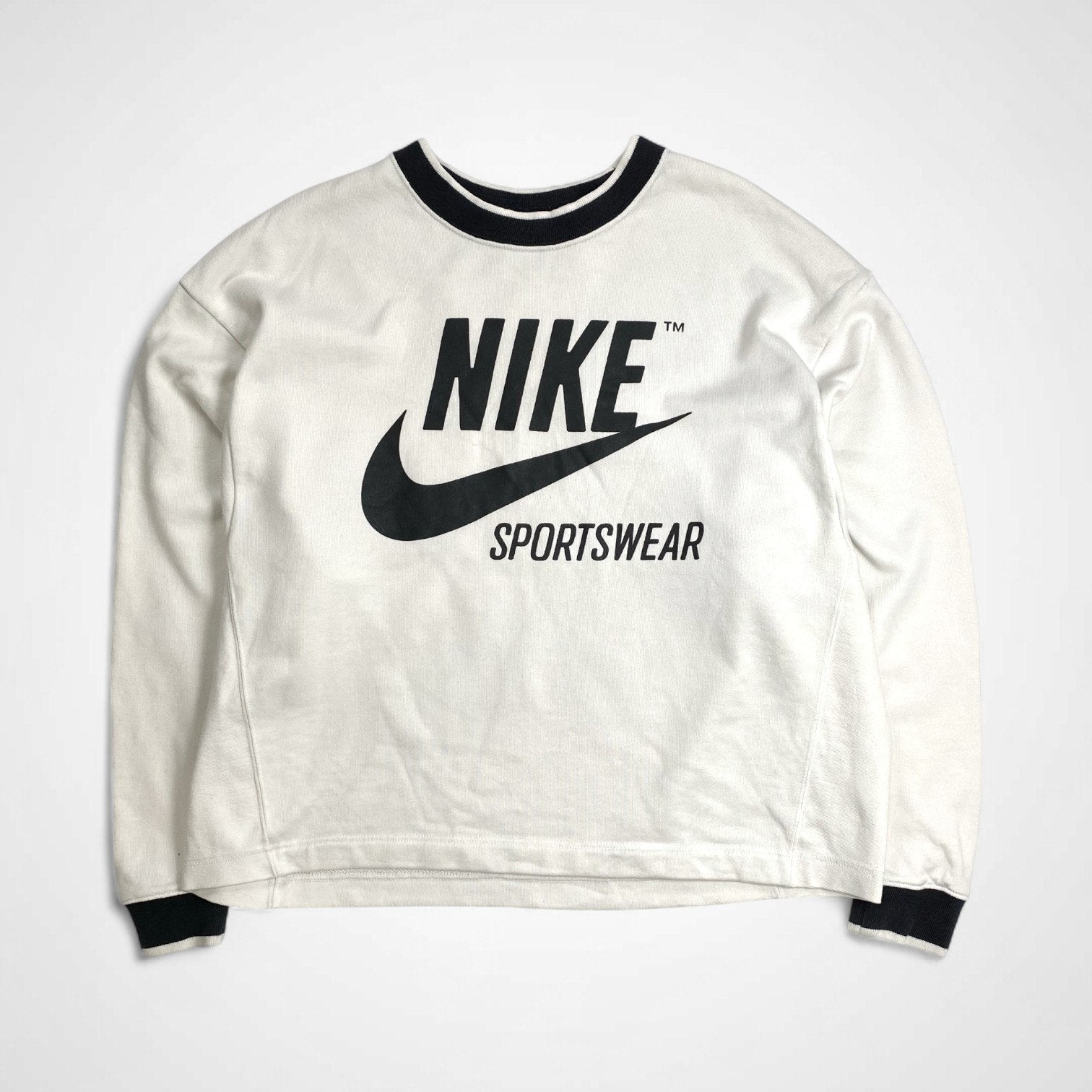 EURO NIKE ユーロ ナイキ / クロップドスウェット 短丈 ロゴ SIZE:L程度