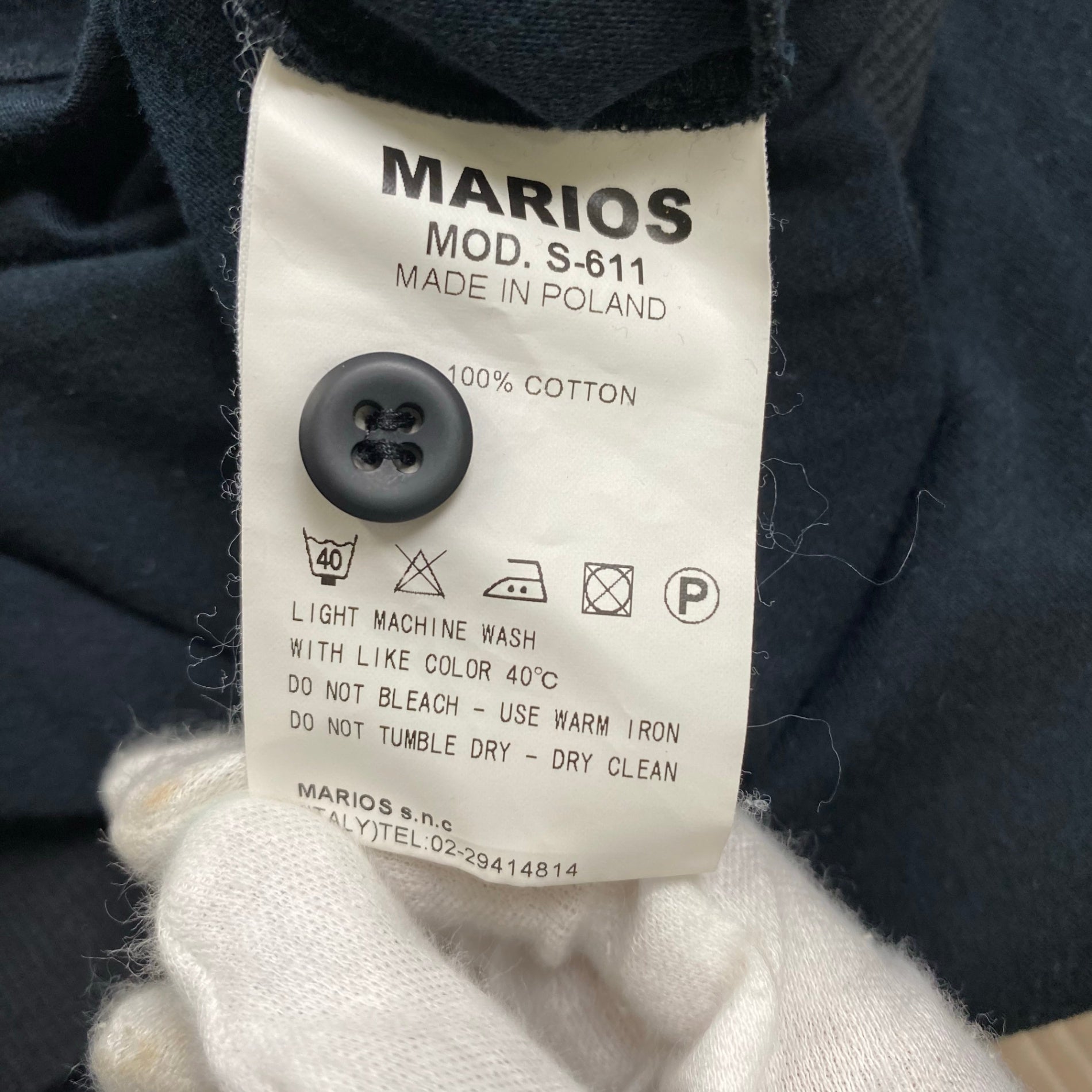 MARIOS マリオス / メタモルフォーゼ ドレープカットソー イタリアブランド SIZE：S