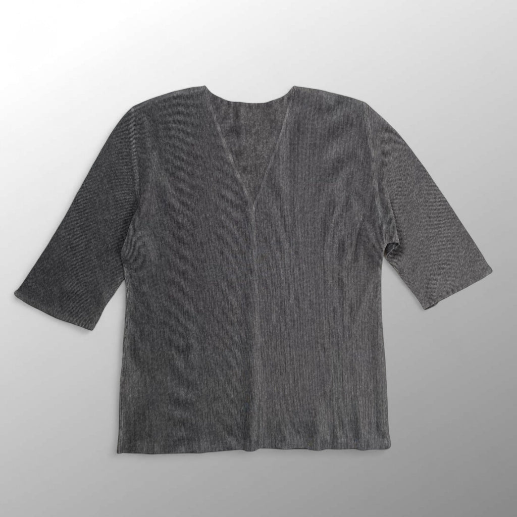 PLEATS PLEASE ISSEY MIYAKE プリーツプリーズ イッセイミヤケ / プリーツVネックカットソー PP02-FK117 SIZE:3(L程度)