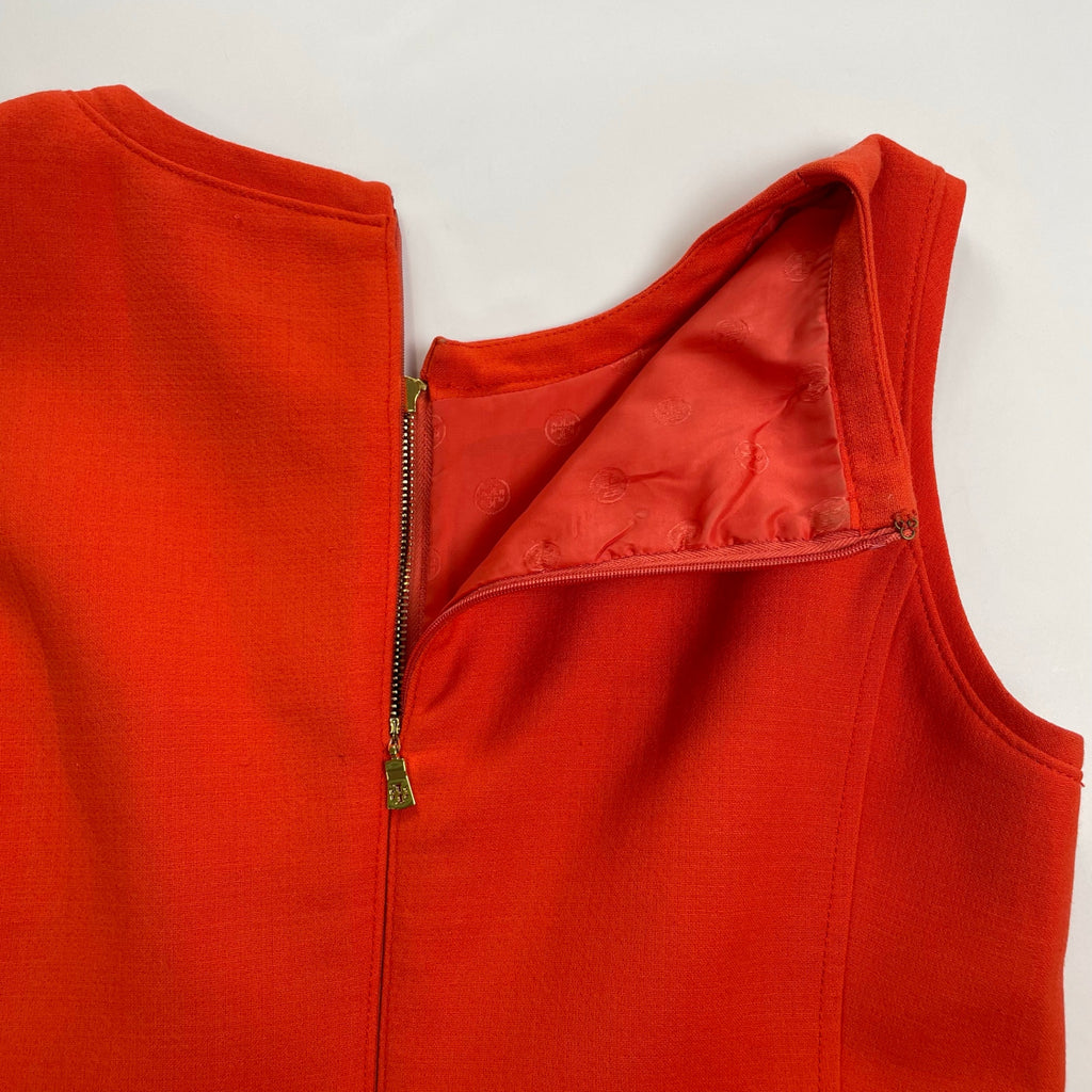 TORY BURCH トリーバーチ / ジップデザインワンピース オレンジ 参考定価：50,000程度 SIZE：6