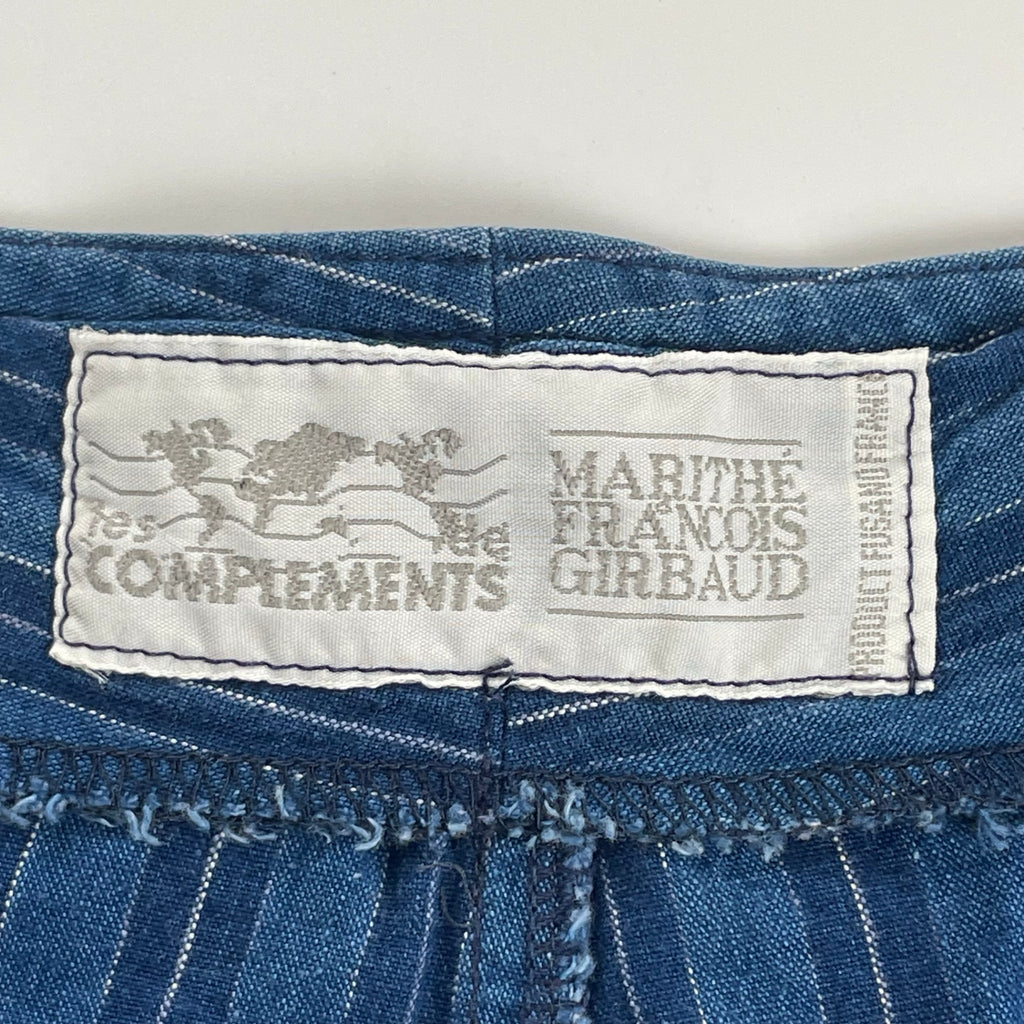 MARITHE + FRANCOIS GIRBAUD マリテフランソワジルボー / 80s VINTAGE 変形ギミックパンツ デニム×サーマル SIZE:36