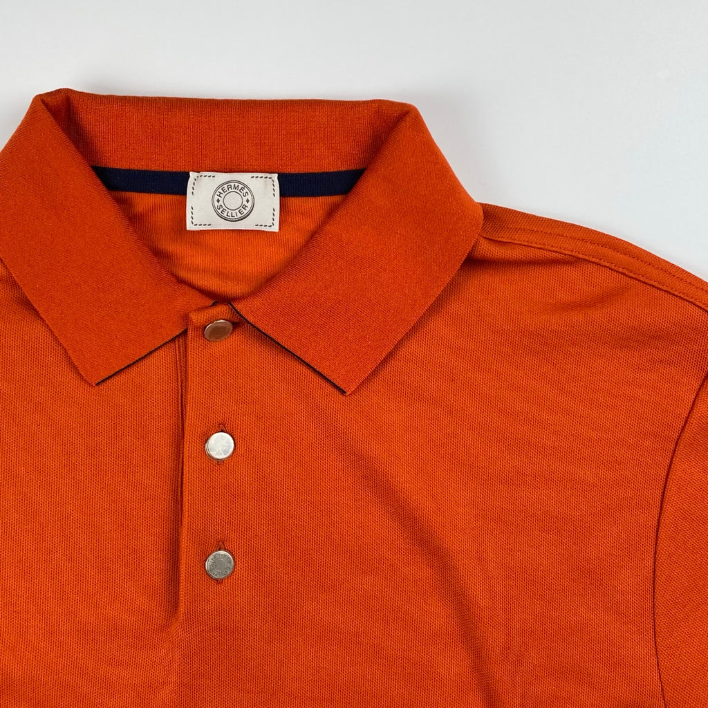 HERMES エルメス / セリエボタン ポロシャツ  SIZE：L