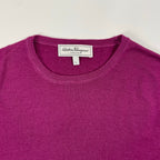 Salvatore Ferragamo サルバトーレ フェラガモ / ウールシルクニット パープル 参考定価：100,000程度 SIZE：L