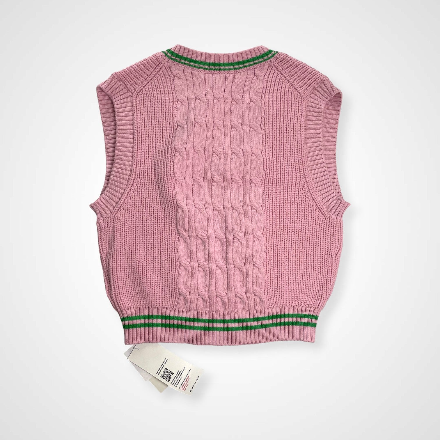 THE MET × LILY BROWN メトロポリタン美術館 リリーブラウン / コラボチルデンベスト  ピンク×グリーン 未使用品 参考定価：10,800+tax SIZE:FREE