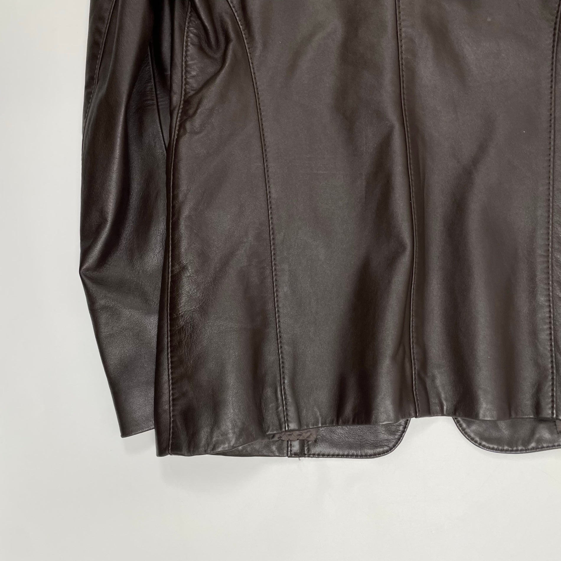 DKNY ダナキャラン ニューヨーク / VINTAGEラムレザージャケット ブラウン SIZE:4