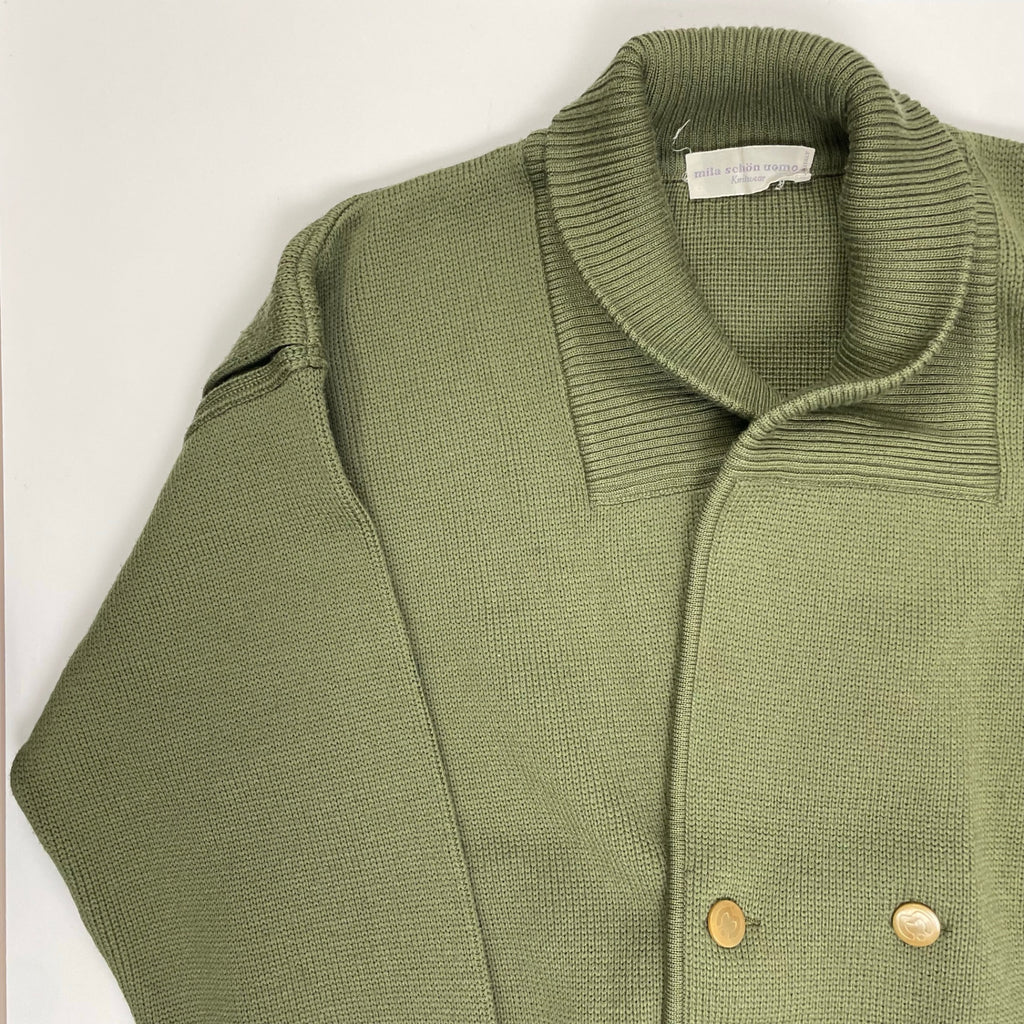 mila schon UOMO ミラショーン ウオモ / VINTAGE エンブレムニットジャケット MADE IN ITALY SIZE:M