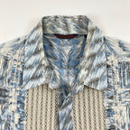 roberto cavalli / パイソン＆フェザー柄切替シャツ 参考定価：100,000程度 SIZE:48