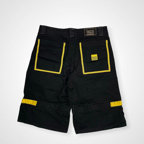 MARITHE FRANCOIS GIRBAUD マリテフランソワジルボー / クロップドシャトルデニム イエロー×ブラック SIZE：34