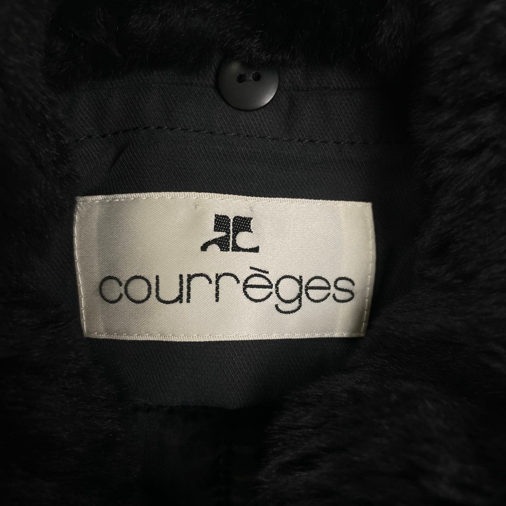 courreges クレージュ / ライナー付 リアルファー ジャケット ブラック 参考定価：60,000程度 SIZE:11