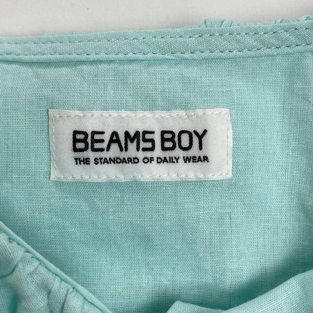 BEAMS BOY ビームスボーイ / コットンリネンフリルギャザーブラウス 未使用 参考定価：14,800+tax SIZE:FREE