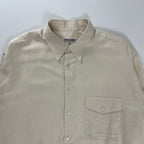 GIORGIO ARMANI LE COLLEZIONI ジョルジオアルマーニ / 80s ヴィンテージシャツ ホワイト×ベージュ SIZE：15 1/2