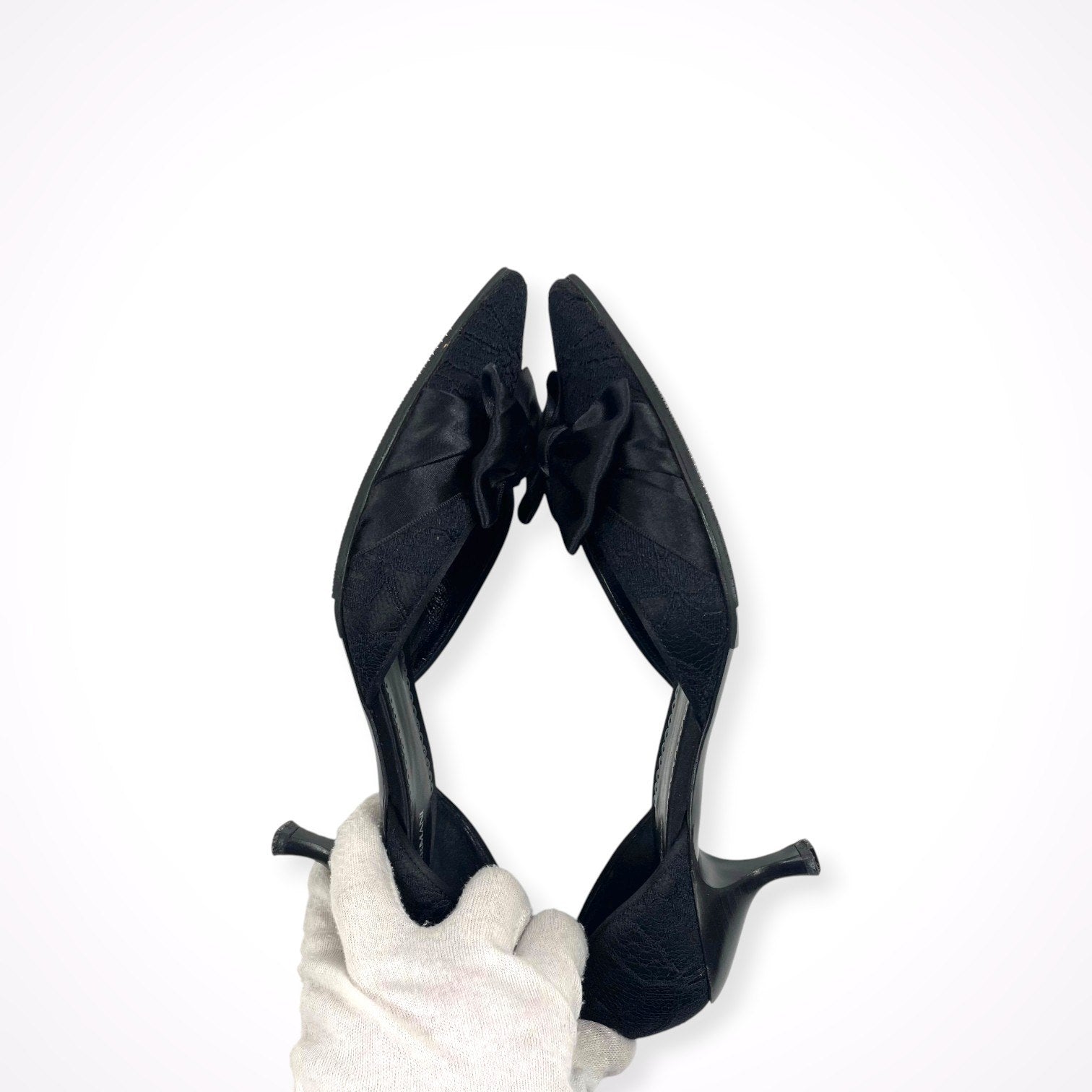 GIORGIO ARMANI / リボンジャガードパンプス 参考定価：200,000程度 SIZE：37 1/2