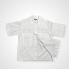 MARGARET HOWELL マーガレットハウエル / コットンリネン2ポケットシャツ 参考定価：30,000程度 SIZE:S