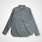 MARGARET HOWELL マーガレットハウエル / コットン ベーシックソリッドシャツ ブルーグレー 参考定価：20,000程度 SIZE：M