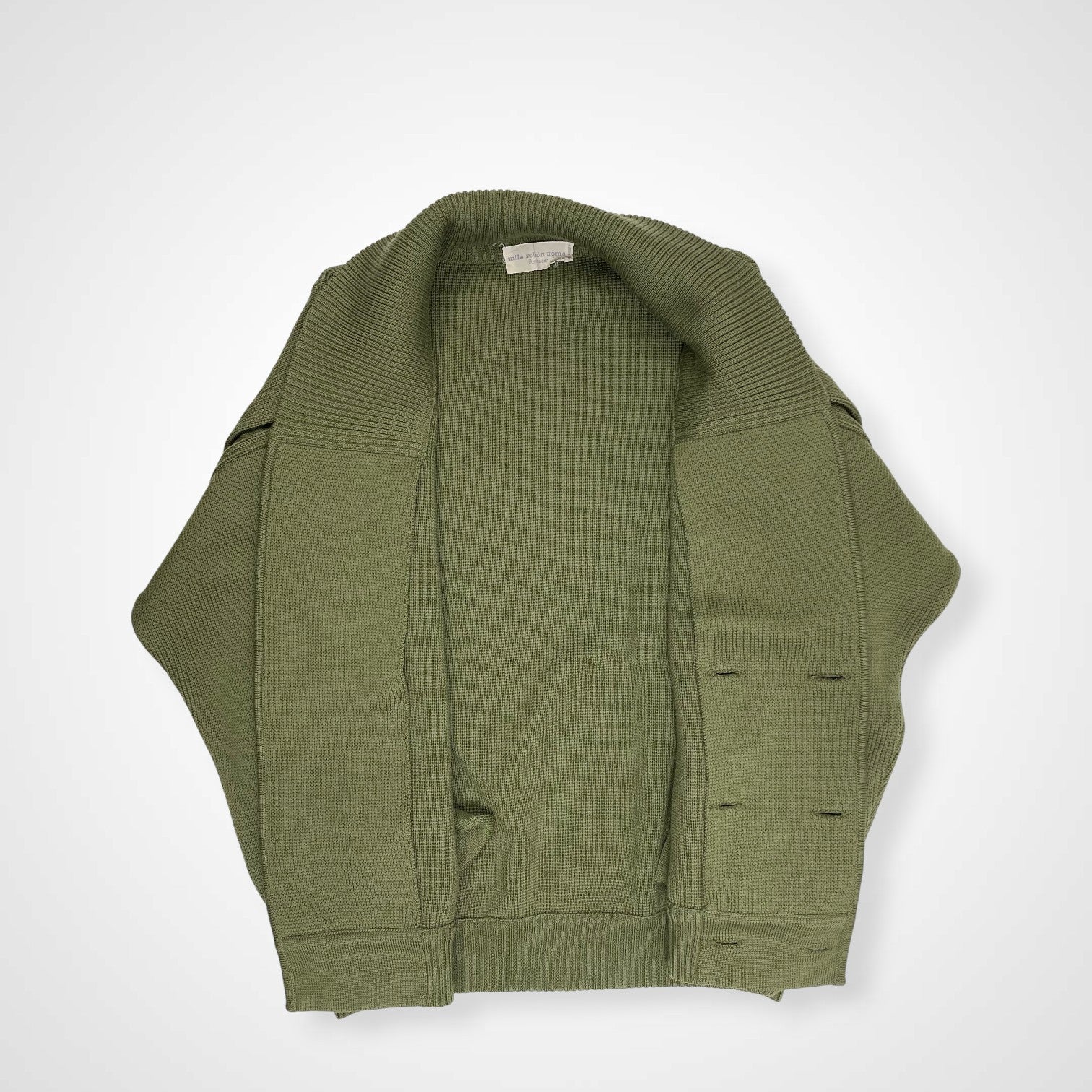 mila schon UOMO ミラショーン ウオモ / VINTAGE エンブレムニットジャケット MADE IN ITALY SIZE:M