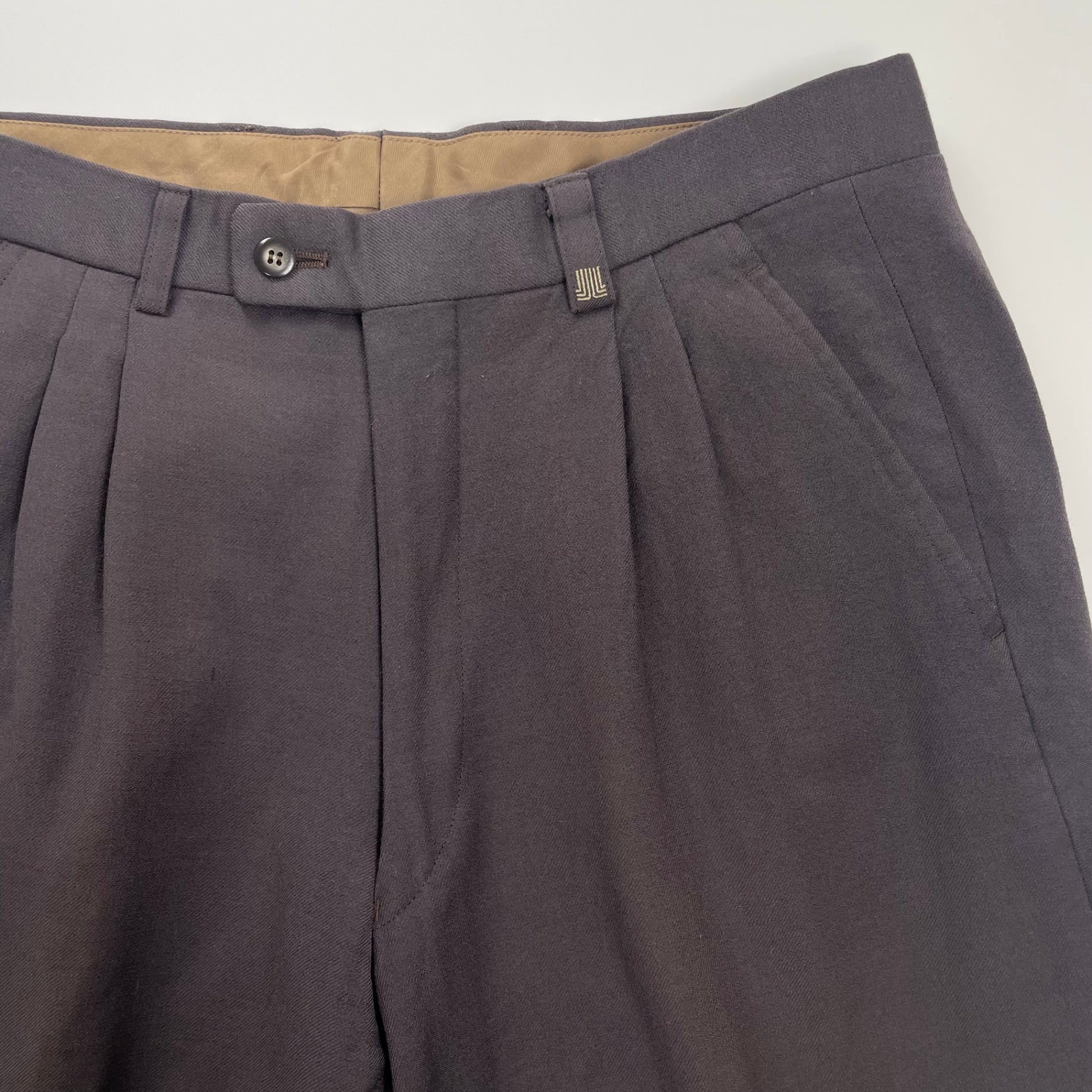 LANVIN PARIS ランバン パリ / ヴィンテージ2タックスラックス ウール100％ SIZE:W81cm