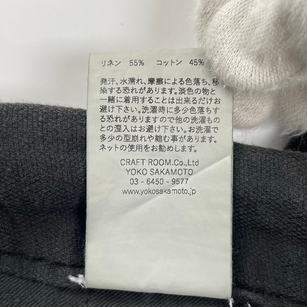 YOKO SAKAMOTO ヨーコ サカモト / コットンリネンイージーパンツ 参考定価：35,000程度  SIZE:M