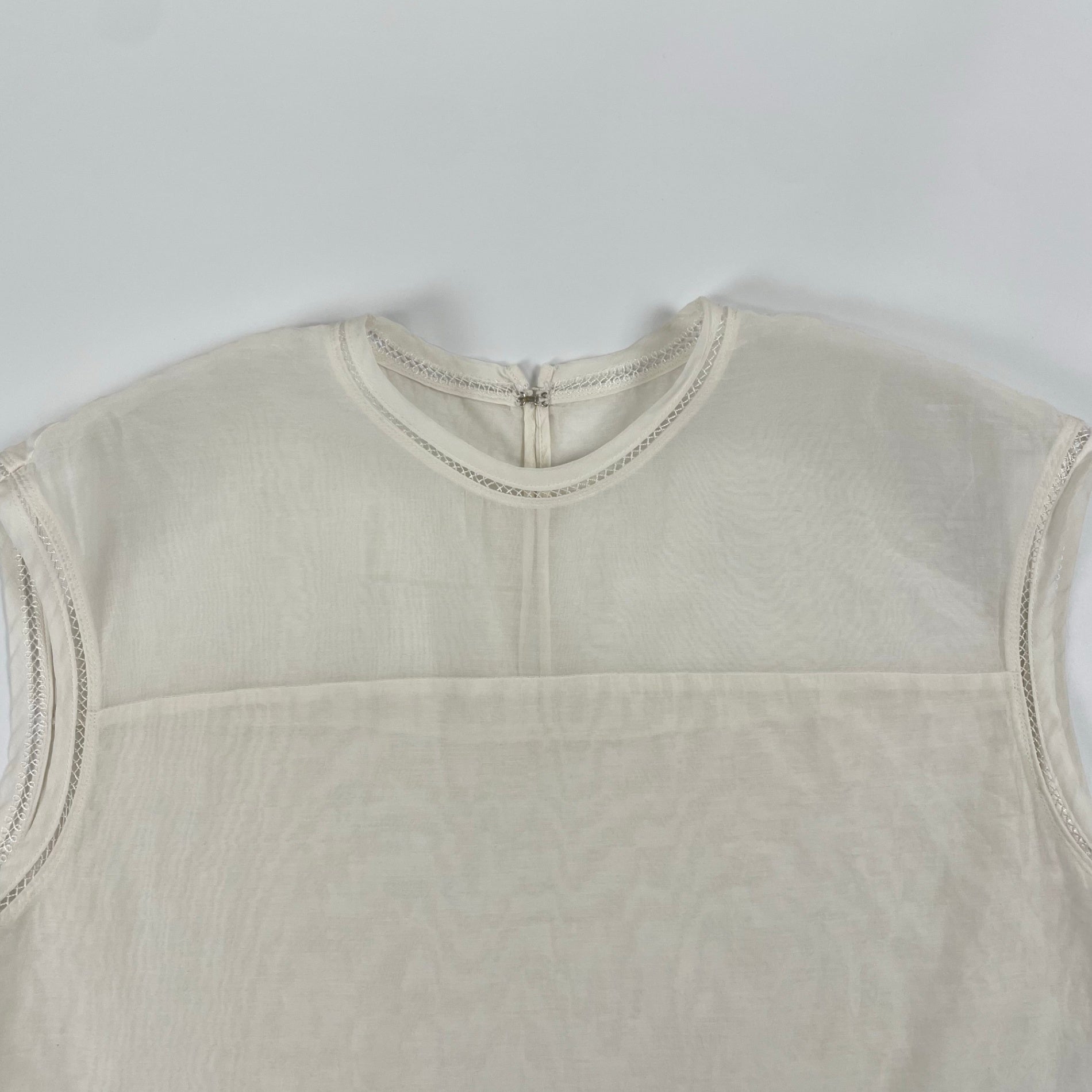 TOMORROWLAND collection トゥモローランド コレクション / コットンシルクオーガンジー ノースリーブブラウス 参考定価：18,000+tax SIZE:36