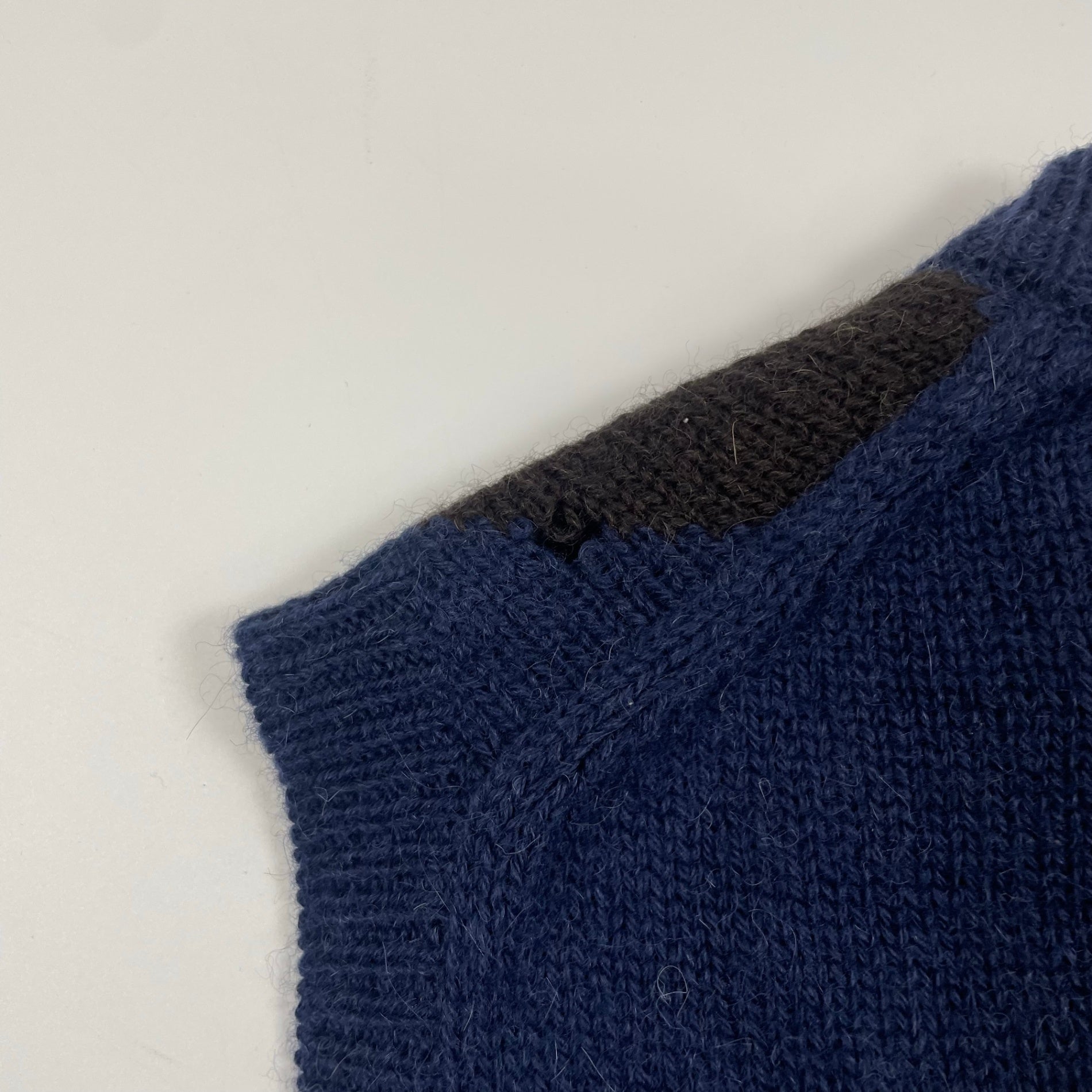 PRADA プラダ / アルパカアーガイルニットベスト Made In Peru SIZE:46