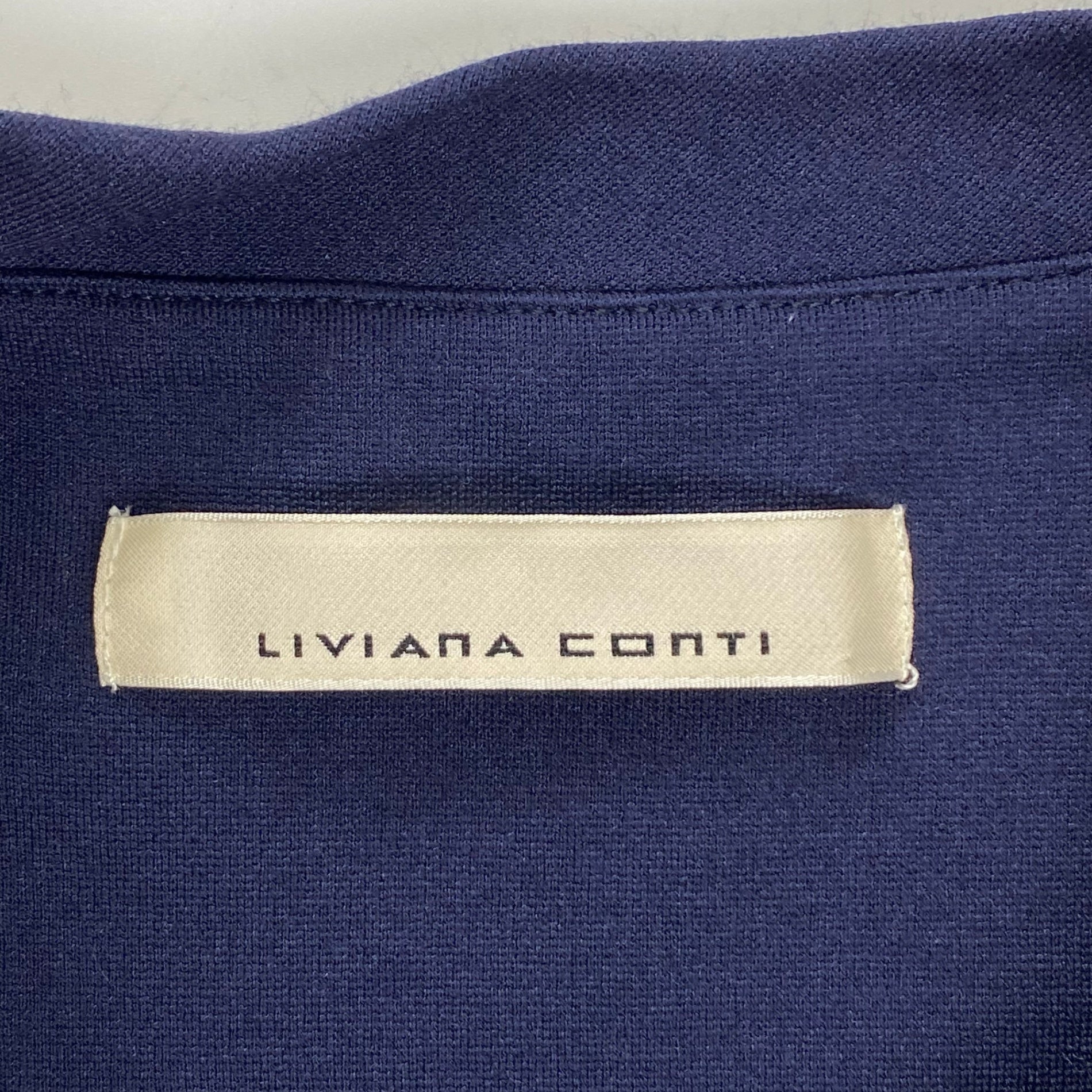 LIVIANA CONTI リビアナ コンティ / シャツMIXカットソー ネイビー ホワイト 参考定価：50,000程度 SIZE:44