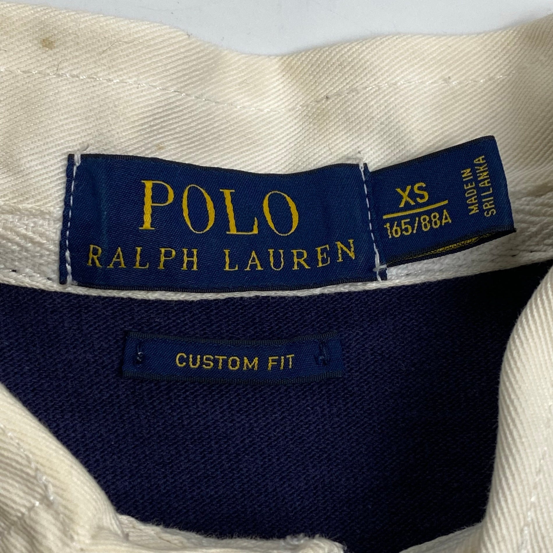 POLO RALPH LAUREN ポロ ラルフローレン / ラガーシャツ ボーダー スモールポニー SIZE:XS