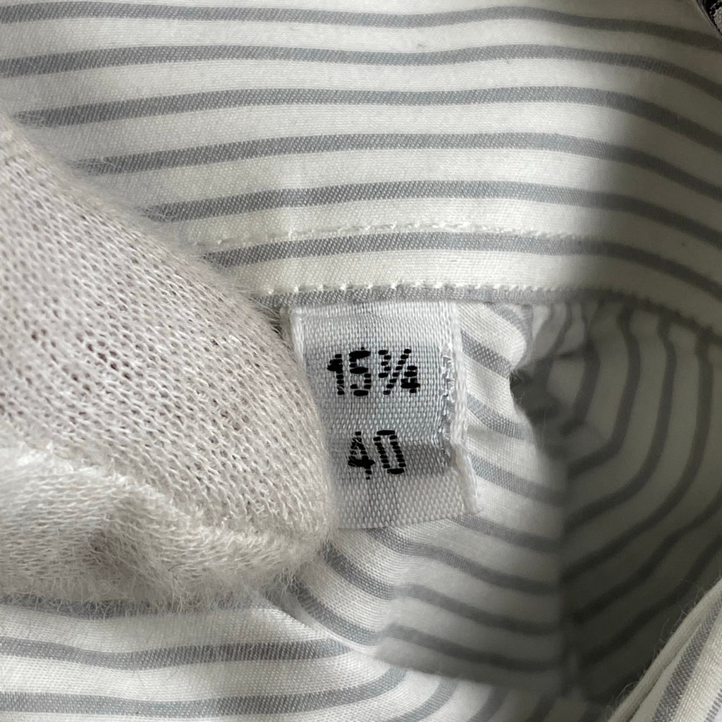 HERMES エルメス / シェーヌダンクル柄 ストライプ シャツ セリエボタン SIZE:40（L程度）