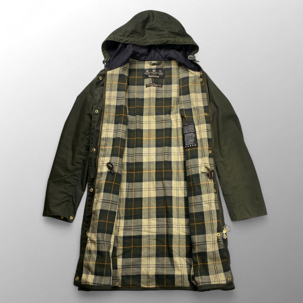 BARBOUR バブアー / LADIES WAX DURHAM オリーブ タータンチェック SIZE:38(M程度)