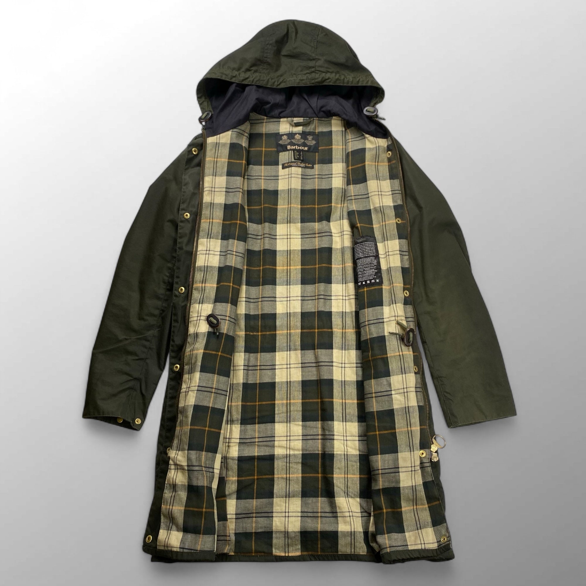 BARBOUR バブアー / LADIES WAX DURHAM オリーブ タータンチェック SIZE:38(M程度)