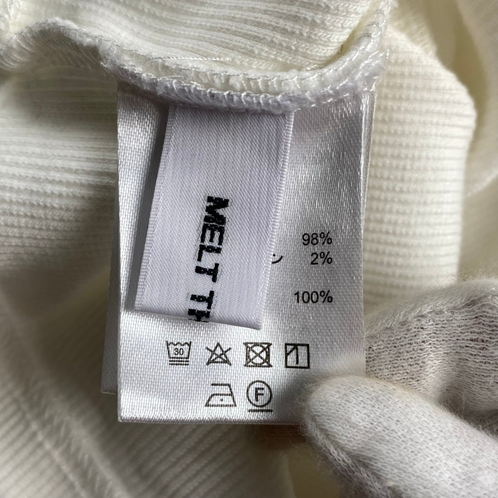 MELT THE LADY メルト ザ レディ / アシンメトリー リブカットソー ホワイト SIZE：FREE