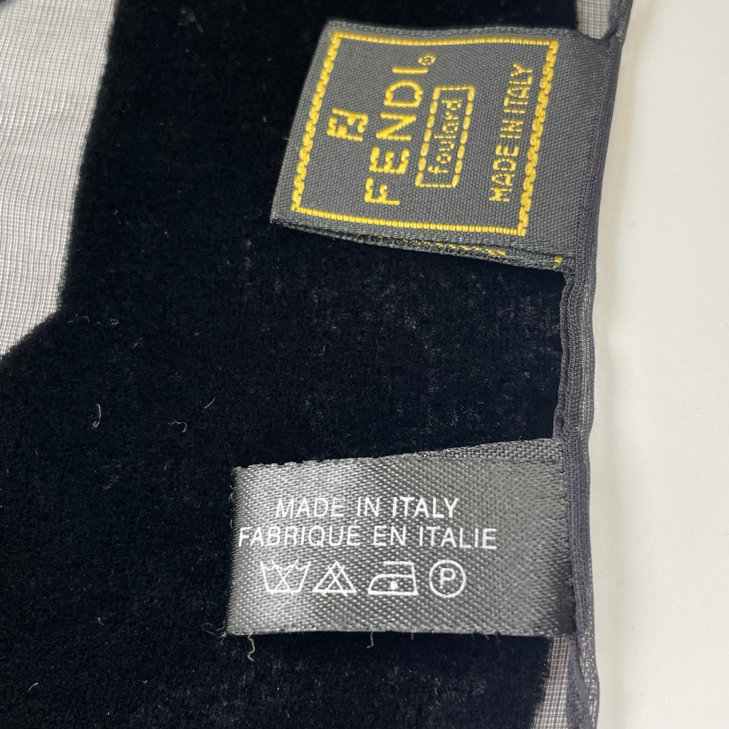 FENDI フェンディ / ヴィンテージシルクMIXシアースカーフ SIZE:95cm×95cm