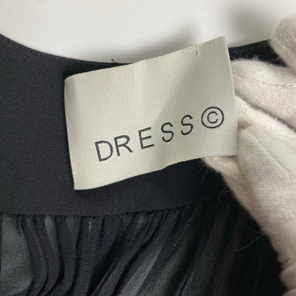 FUTURE CLASSICS フューチャークラシックス / シルク100％ ノースリーブワンピース ブラック イギリスブランド SIZE:8(M程度)