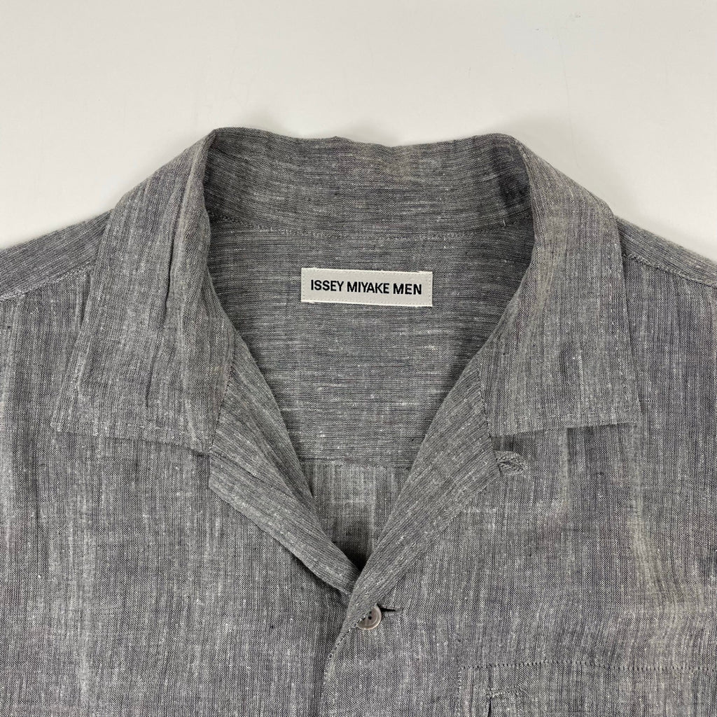 ISSEY MIYAKE MEN / 02SS リネンオープンカラーシャツ 滝沢直己期 SIZE:3
