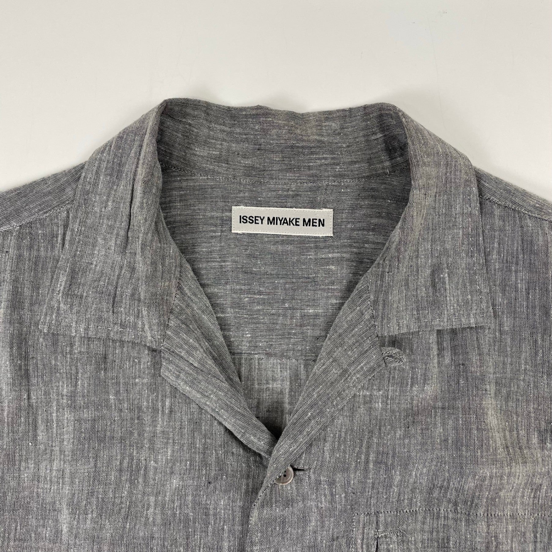 ISSEY MIYAKE MEN / 02SS リネンオープンカラーシャツ 滝沢直己期 SIZE:3