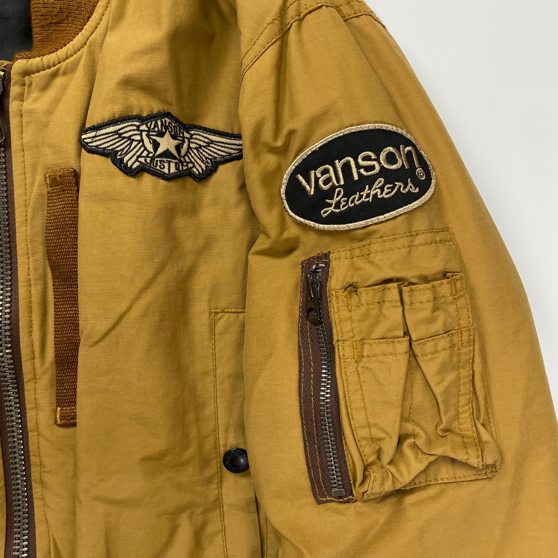 vanson バンソン / フライングスター MA-1 フライトジャケット ブラウン SIZE:L
