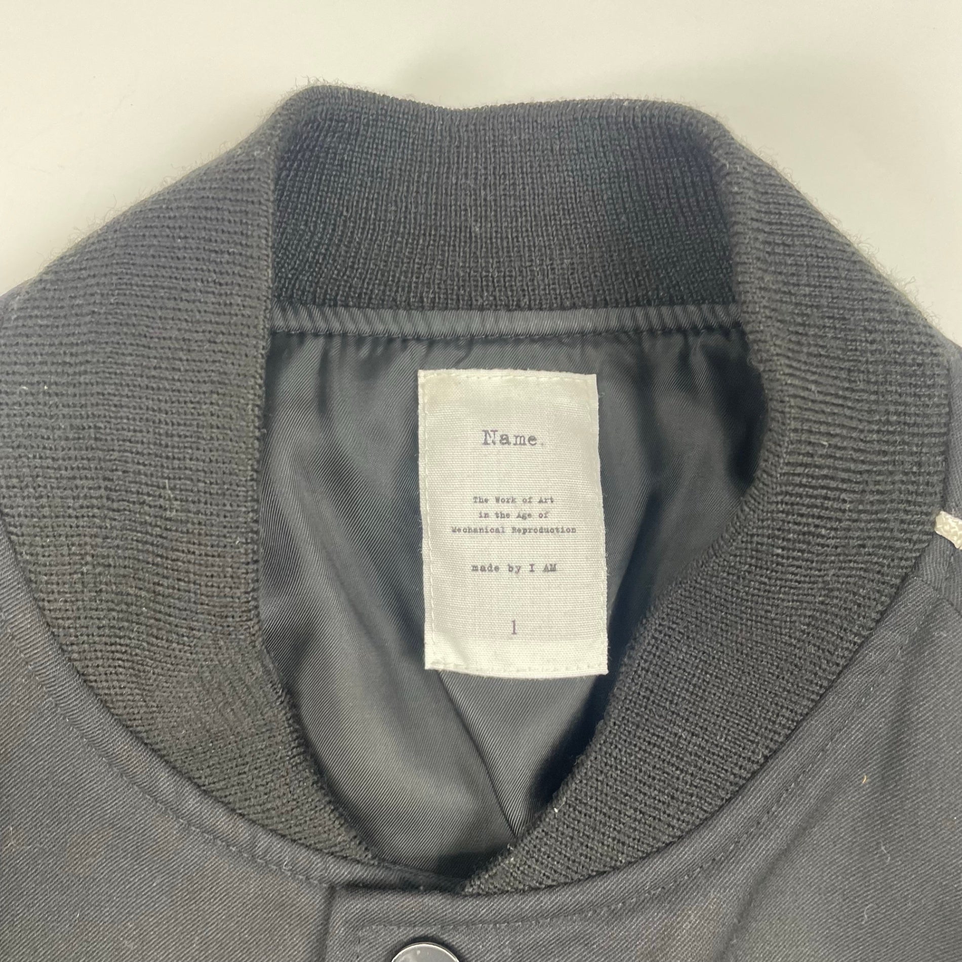 Name. ネーム / BOMBER JACKET W/PIPING 参考定価：48,000+tax SIZE:1